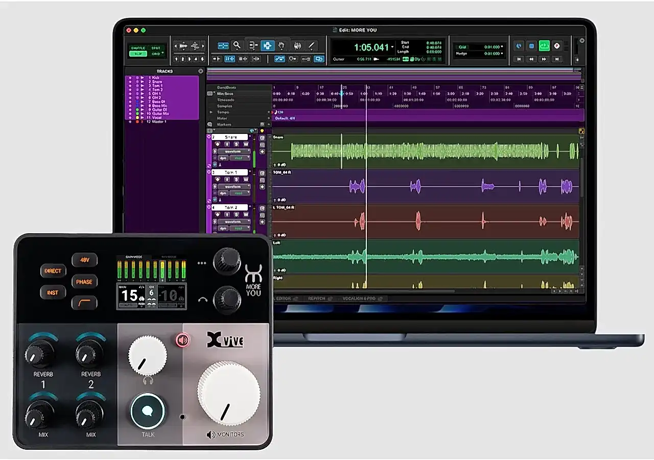 xvive More You HUB stüdyo ses kayıt yazılımınızla kusursuz çalışır 