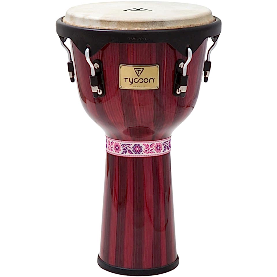 Tycoon 12'' Artist Handpainted Red Djembe (TJ72BHPR)