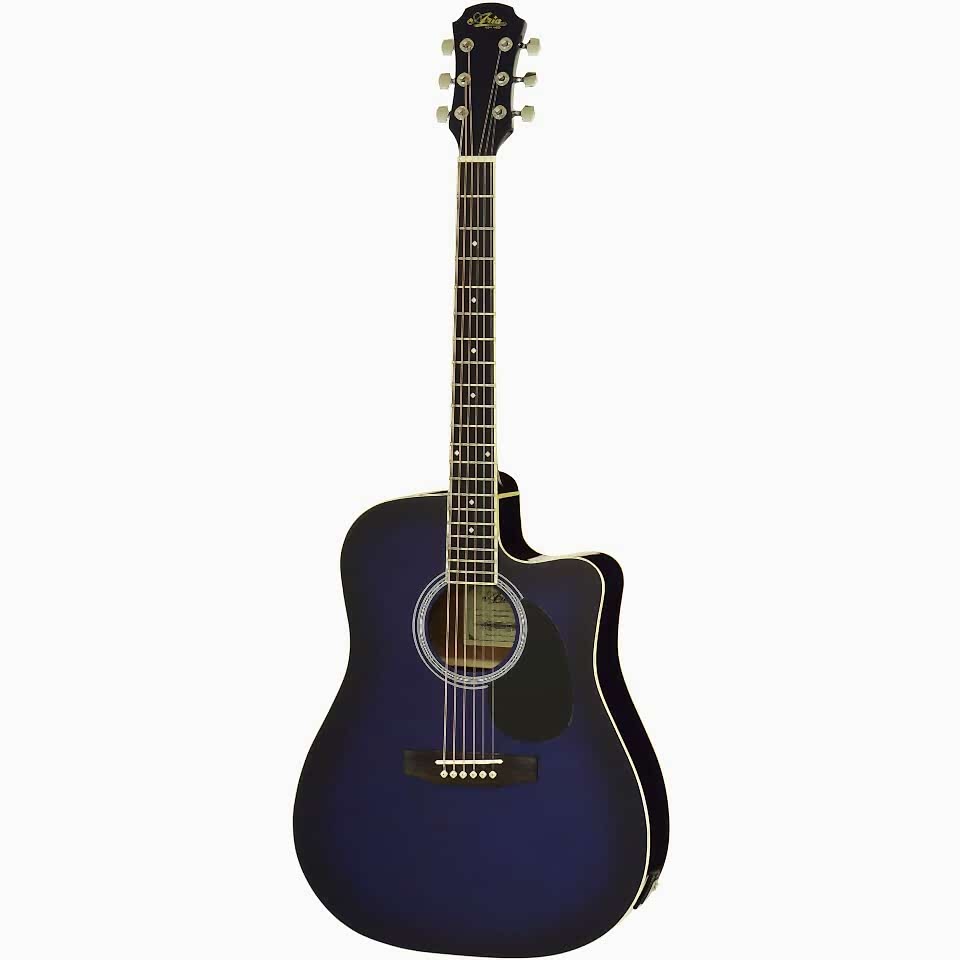 Aria AWN15CEBLS Cutaway Elektro Akustik Gitar
