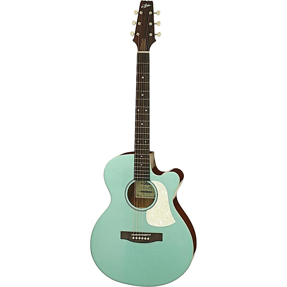 Aria FETR1AQMR Elektro Akustik Gitar