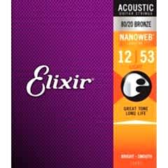 Elixir 012-053 Nanoweb Bronz Akustik Gitar Teli (11052)