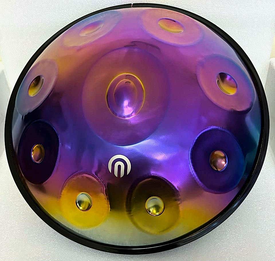 Arsha D Minör Handpan (Parlak Mor/Mavi Renkli)