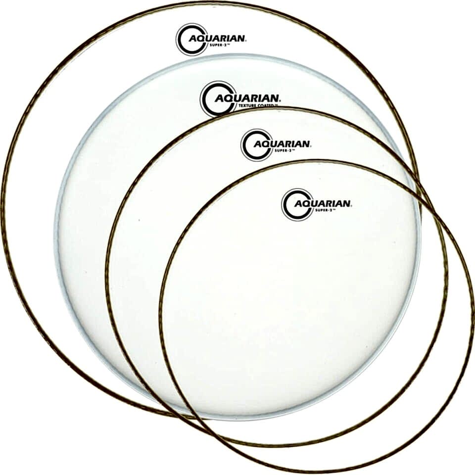 Aquarian CC-A 10+12+14 İnç Bateri Deri Seti (Clear)