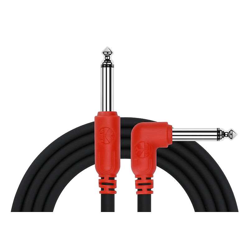 Kirlin 1/4'' Mono Plug - 1/4'' R Angle 3mt. Kablo (IC242RDC3MBK)