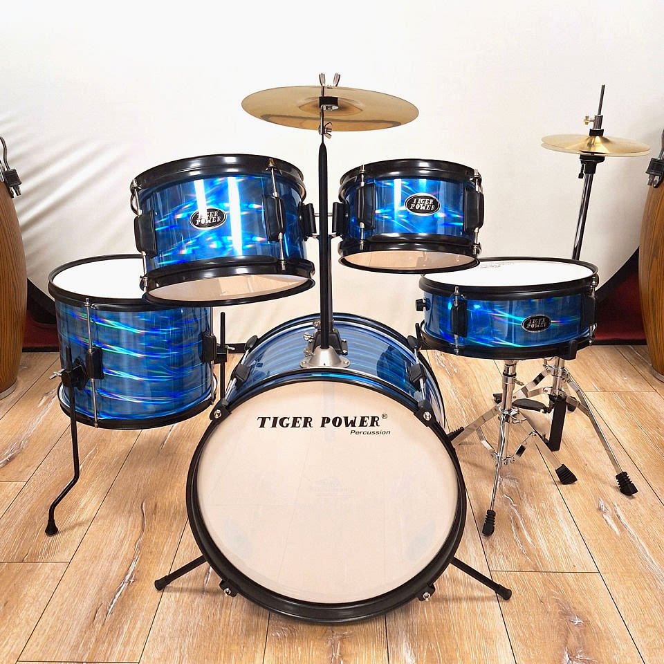 Tiger Power Holografik Mavi Çocuk Davulu JR50HGC