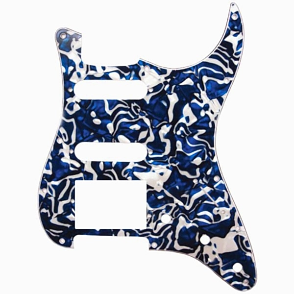 Dandrea HSS Strat Gitar Blue Swirl Pearl Pickguard DPPSTBSPHSS