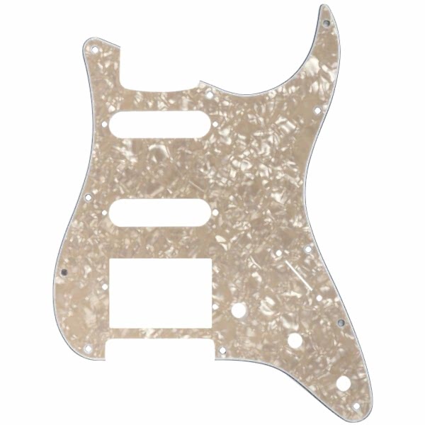 Dandrea HSS Strat Gitar Vintage Pearl Pickguard DPPSTVNPHSS