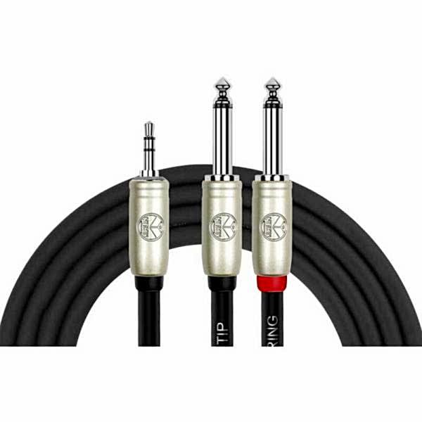 Kirlin 3mt. Y Kablo (3,5mm TRS Plus - 2x1/4'' Mono)