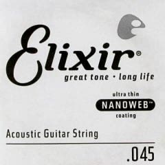 Elixir 045 Tek Bronz Akustik Gitar Teli (15145)
