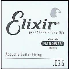 Elixir 026 Tek Bronz Akustik Gitar Teli (15126)