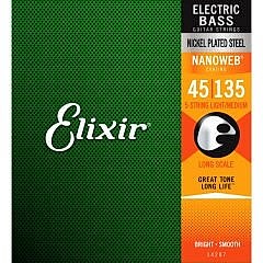 Elixir 45-135 Nanoweb 5 Telli Bas Gitar Tel Seti (14207)