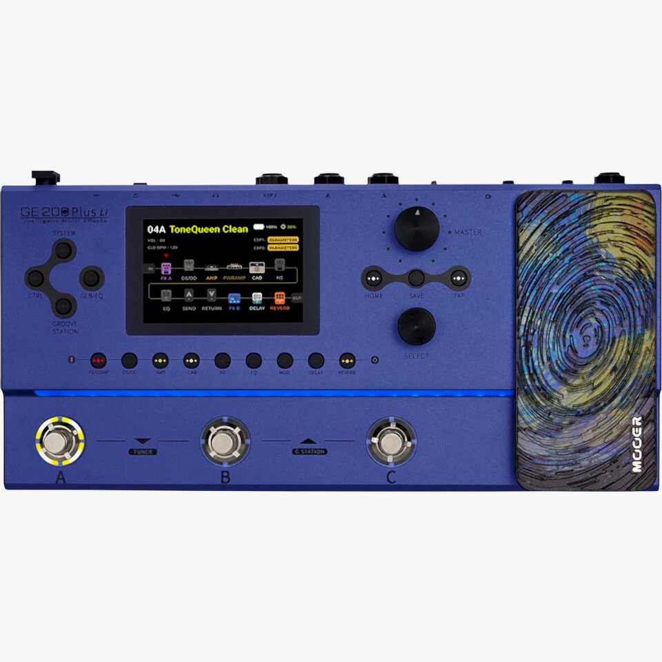 Mooer GE200PLUSLI Şarjlı Gitar Efekt Prosesörü