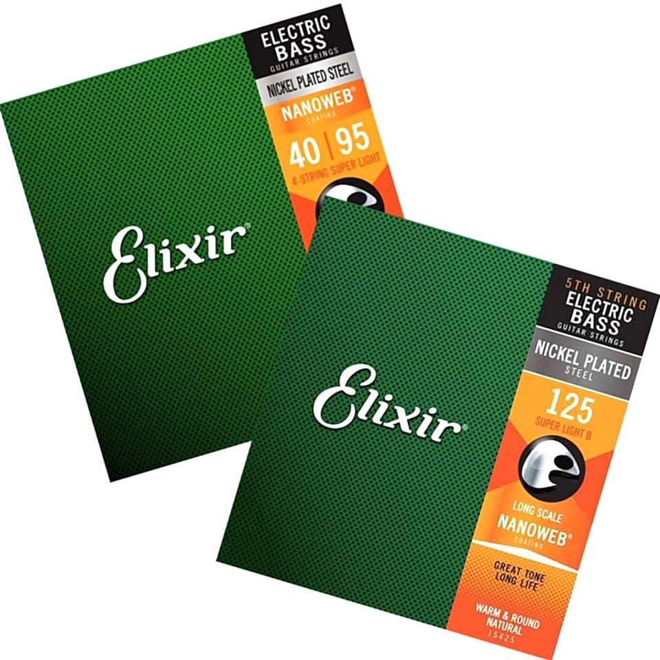 Elixir 40-125 Nanoweb 5 Telli Bas Gitar Tel Seti (140025)