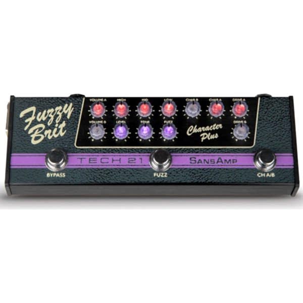 Tech 21 SansAmp Character Plus Fuzzy Brit Gitar Pedalı (CPSFB)