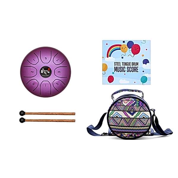 Himalaya Blessing 14cm Steel Tongue Drum BQ55GPR