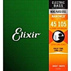 Elixir 045-105 Nanoweb Ex Long Bas Gitar Teli (14087)