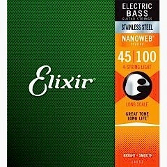 Elixir 045-100 Nanoweb Çelik Sarım Bas Gitar Teli (14652)