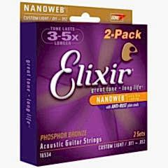 Elixir 11-52 Fosfor Bronz Akustik Gitar 2li Set (16534)