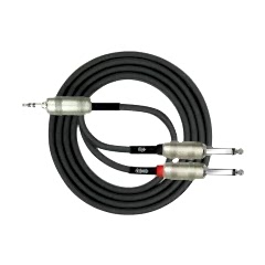 Kirlin Y362PRLBK 3.5MM TRS PLUS - 2*1/4'' Mono Düz Uç 2 Metre Kablo