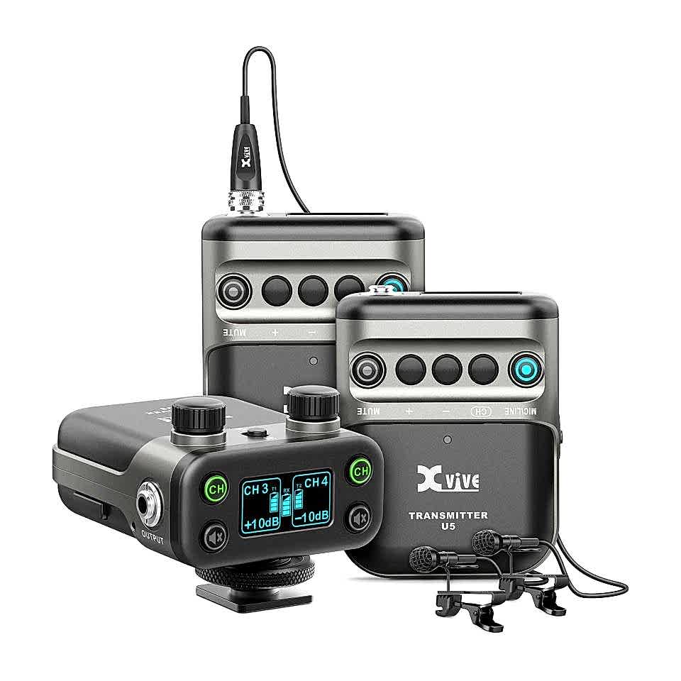 Xvive U5T2 Çift Vericili Video Kamera Telsiz Mikrofon Seti