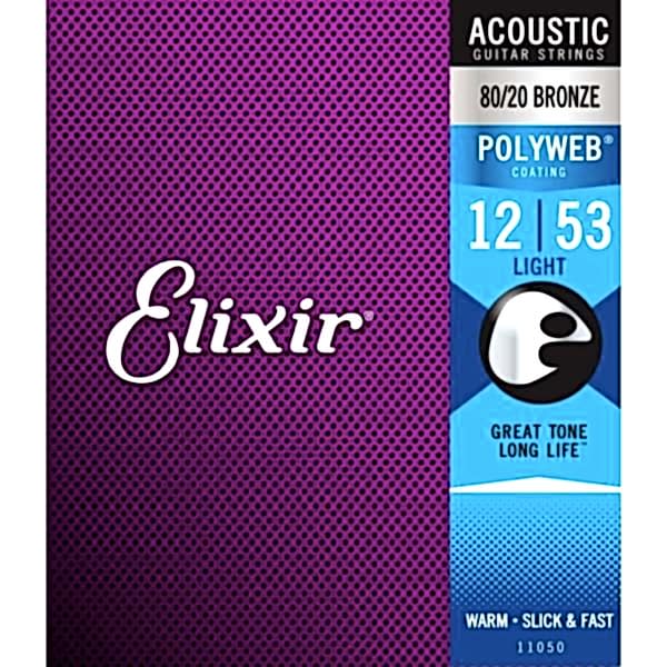 Elixir 012-053  80/20 Bronz Polyweb Akustik Gitar Teli (11050)